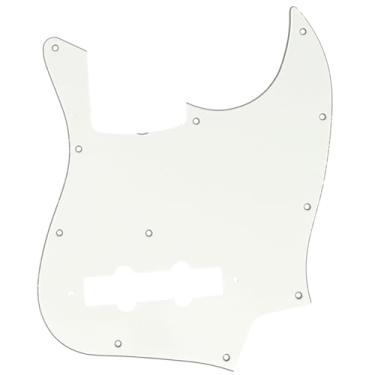 Imagem de Musiclily Pro 11 Furos Escudo Baixo Pickguard para Fender Japan Jazz Bass 4 Cordas,3 Camadas Pergaminho
