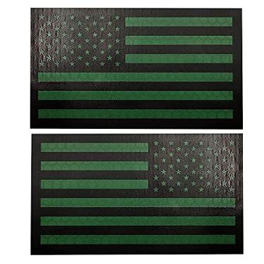 Imagem de Patch de bandeira refletiva dos EUA infravermelho infravermelho tático militar bordado moral colete gancho emblema aplique braçadeira costurada para bolsas, chapéus, jaquetas, uniforme de ombro