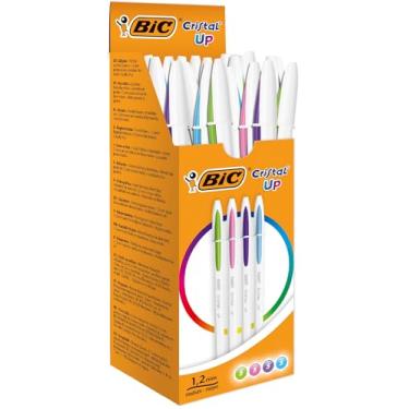 Imagem de Bic Canetas esferográficas Cristal Up – Cores sortidas, caixa com 20 unidades (pacote com 1)