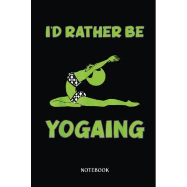 Imagem de Alien Notebook: I’D Rather Be Yogaing - Alien Mischief Adventures | Alien Journal, Lined Journal Ufo, Ufo Journal, Lined Journal Alien, Size 6 X 9", 120 Pages.