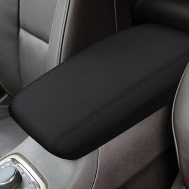 Imagem de faccaibbg Capa de console central compatível com Jeep Grand Cherokee 2011-2021, tampa de apoio de braço de couro, cobertura de descanso de braço para carro, capa protetora de caixa de apoio de braço