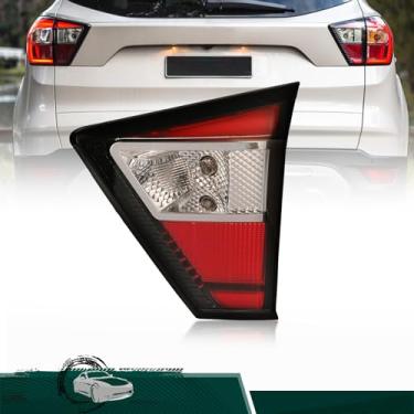 Imagem de Conjunto de luz traseira compatível com lâmpada de freio traseira interna Ford Escape Kuga 2017 2018 2019, substitui # GJ5Z13404E FO2803117 (lado direito do passageiro)