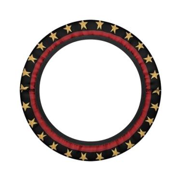 Imagem de Knextrepoy Capa para volante de carrinho de golfe com bandeira americana de 33 cm, capa para para-sol, acessórios confortáveis para veículos, decoração de 4 de julho