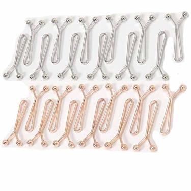 Imagem de Leadigol Clipes de cachecol lindos clipes de cachecol de xaile multicolorido, clipes hijab simples, alfinetes de senhora, Metal, Sem pedras preciosas