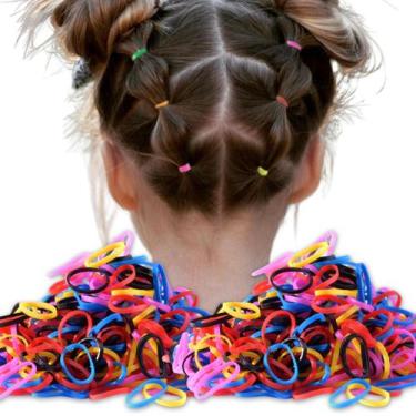 Imagem de 4000 Peças Xuxinha Liguinha Elástico Cabelo Feminino 2 Pacotes - Elást