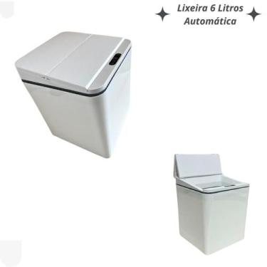 Imagem de Lixeira Automática c/ Sensor Inteligente 6L Bancada Cozinha  - Moreira