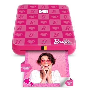 Imagem de KODAK Impressora de fotos Barbie Instant Smartphone Barbie – Portátil, colorida, sem fio – Fotos adesivas Zink 5 x 7,6 cm – Impressão a partir de dispositivos iOS e Android com aplicativo de edição