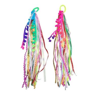 Imagem de 2 Elásticos De Cabelo Xuxinha Colorida Para Carnaval Sortido - D Prese