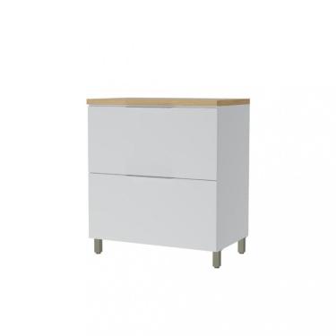 Imagem de Balcão Com Tampo 100 MDF 1 Porta 1 Gaveta 80cm Marquesa Nesher