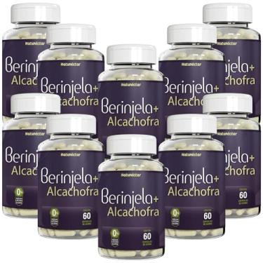 Imagem de Kit Combo 10 Unidades Berinjela Com Alcachofra 600 Cápsulas Natunéctar