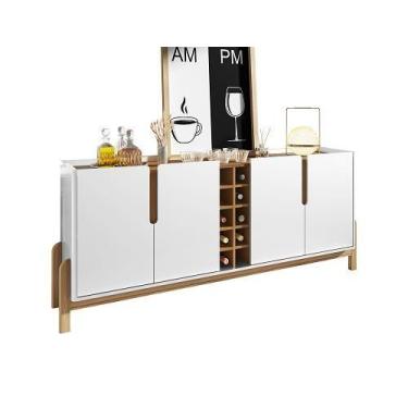 Imagem de Buffet Lizz 1.90 Branco/Cedro - Casa D Móveis, Branco