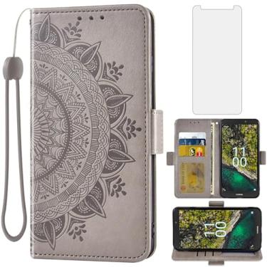 Imagem de Asuwish Capa de telefone para Nokia C100 4G LTE N152DL capa carteira protetora de tela de vidro temperado porta-cartão de crédito flip bolsa alça de pulso suporte acessórios de celular C 100 100C 5.45