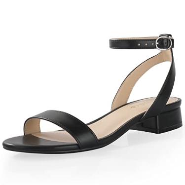 Imagem de Ankis Sandálias Femininas Nude, Brancas E Pretas, Douradas, Prateadas, Confortáveis, Com Tiras, Abertas, Para Mulheres, Elegantes, De Verão, 1 Polegada, Bloco Baixo, Transparente, Rosa, Taupe, Salto