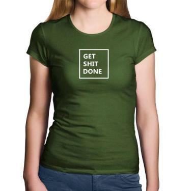 Imagem de Baby Look Algodão Get Shit Done - Foca na Moda, Musgo, G