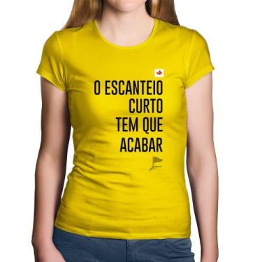 Imagem de Baby Look Algodão O escanteio curto tem que acabar - Foca na Moda, Ama