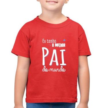 Imagem de Camiseta Algodão Infantil Eu tenho o melhor pai do mundo (azul) - Foca