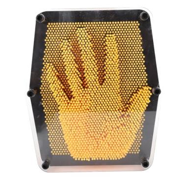 Imagem de Brinquedo de Arte 3D Pin, 3D Pin Art Board Sensory Toy Toy Stress Relester Pin Art Toy para Adultos Autistas, Fidget Board Game Pin Impressions Impressões Toy Autism Toys (amarelo)