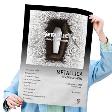 Imagem de Poster Autoadesivo 40x60cm Álbum Death Magnetic Metallica, heavy metal, Spotify