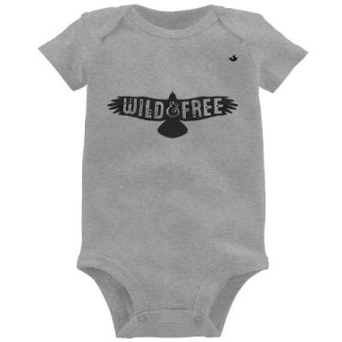 Imagem de Body Bebê Wild and Free - Foca na Moda, Cinza, GG