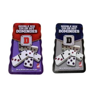 Imagem de Dominó C/ Caixa Metálica 28 Peças Pedra De Osso Profissional - coisari