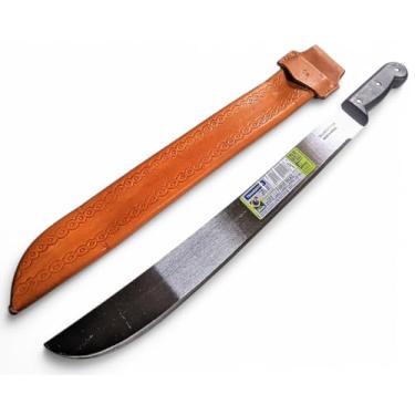 Imagem de Facão para mato tramontina galho pesca de 10 a 20 polegadas + bainha de facão em couro (18")