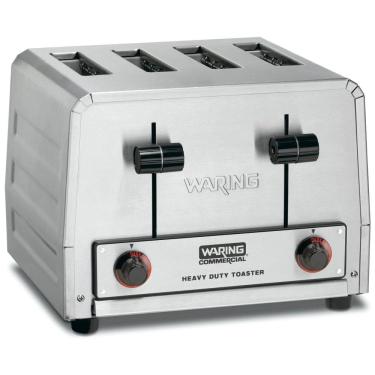 Imagem de Torradeira em Aço Inoxidável de 4 Fatias com Plugue de 6 a 20 Fases, 208V 2700W, Waring WCT805B, Prata