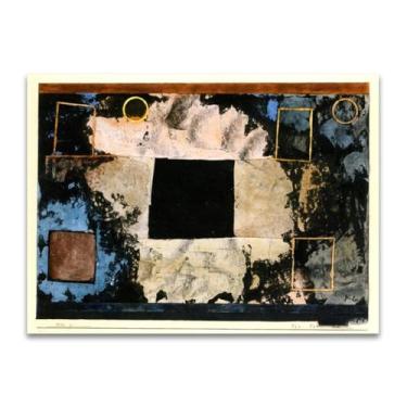 Imagem de RYLJCZ Paul Klee - Câmaras cortadas - famosa arte de parede - reprodução de pinturas - pintura abstrata em tela - imagens abstratas para decoração de sala de estar 30 x 42 cm (11,8 x 16,5 pol) sem