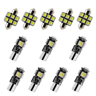 Imagem de 8X-SPEED 12 peças de lâmpada LED interior 5050 chip para Toyota Land_Cruiser2008–2021 caixa de luvas de leitura concluída porta-malas espelho viseira de sol