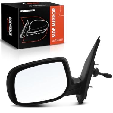 Imagem de A-Premium Espelho retrovisor manual do lado do motorista - compatível com 2007-2012 - Toyota Yaris - Espelho retrovisor externo preto dobrável manual não aquecido