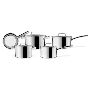 Imagem de Jogo de Panelas Brinox Palazzo 5 Peças Aço Inox