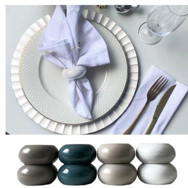 Imagem de Kit 12 Anel Porta Guardanapo Argola Mesa Posta 6cm Lisa Vr - IDEALIZA,