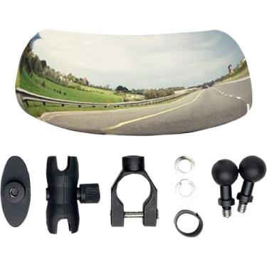 Imagem de GEARS Espelho de ponto cego para motocicleta com visão de 180º | Ultraleve, fácil instalação em motocicleta, Ryker e Scooter