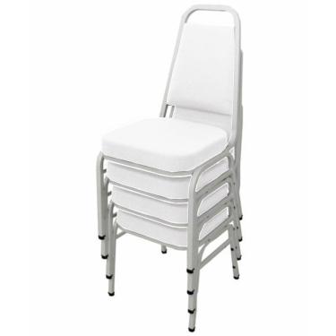 Imagem de Kit com 4 Cadeiras Empilháveis Linha Hotel Plus Branco