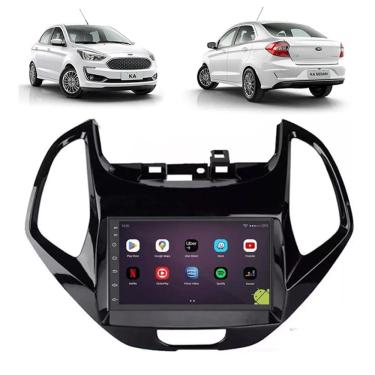 Imagem de Kit Multimidia Ka 2019 / 2021 Mold Black Android 7 Pol 2/32gb Carplay Gps - 701K FirstO...