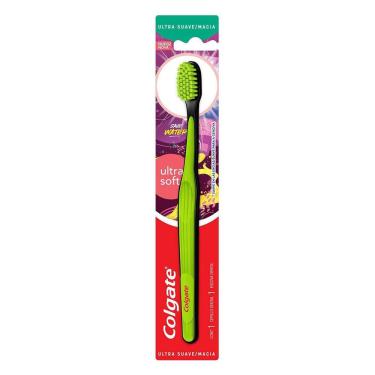 Imagem de Escova Dental Colgate Ultra Soft Fabricada na Suiça Save Water Suave Para a Gengiva Remove Placa e Manchas Superficiais