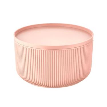 Imagem de Travessa Redonda Dynasty Velout em Plástico com Tampa Rosa - 4L