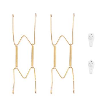 Imagem de Beteray Cabides de parede para parede de 20 a 25 cm, pacote com 2, dourado