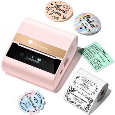 Imagem de Atualização da impressora de etiquetas Phomemo M260 rosa Bluetooth 2025