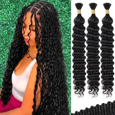Imagem de Cabelo trançado humano AKONSOUL Boho Braids 110 g 18 polegadas 12 A 3 