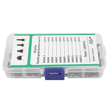 Imagem de Chave de Botão Tátil de 100pcs, Design de Mecanismo de Alta Precisão, 10 Tipos Diferentes, Tamanho Pequeno, para TV, áudio, Computador, Walkie-talkie, Controle Remoto Uso