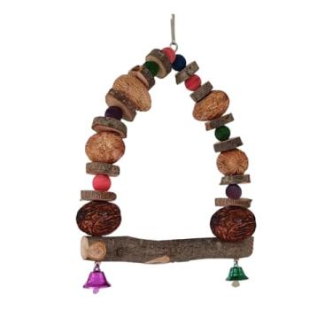 Imagem de Poleiro de pássaro, gaiola de pássaro poleiro | Boldes de para gaiolas de pássaros,Playground Stand With Rattan Ball para Treinamento de Janelas em Interior Pedro de Ninho