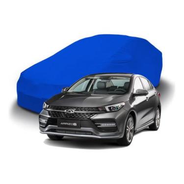 Imagem de Capa Para Cobrir Carros Sedã Azul Royal Com Elástico Tecido - Lobo set