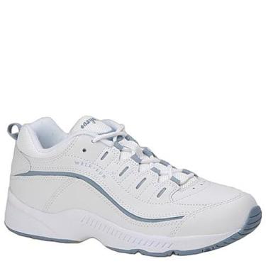 Imagem de Easy Spirit Tênis feminino de caminhada de couro Romy, Branco 130, 9 X-Wide