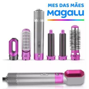 Imagem de Escova Modeladora 5 em 1 Secadora Chapinha Modelador de Cachos Escova 