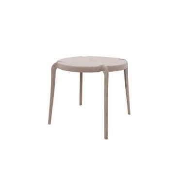 Imagem de Mesa Redonda Tramontina Clarice Camurça Em Polipropileno E Fibra De Vi