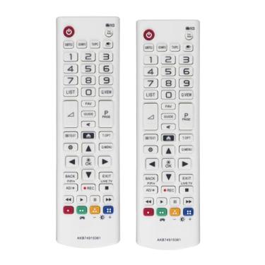 Imagem de Pacote com 2 controles remotos de substituição ALLIMITY AKB74915361sub AKB74915360 compatível com LG Full HD 1080P LED 55UF6800 43UF6800 40UF7700 43UF6900 58UF8300 60UF7700 0 65U. G8700 70UF7700