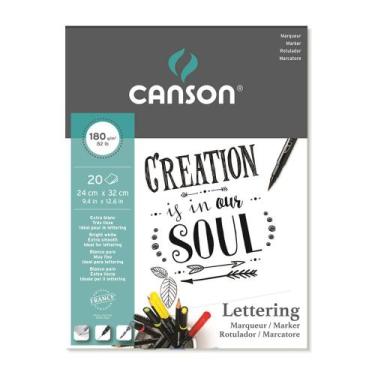 Imagem de Bloco Canson Marker Lettering 180g A4 c/ 20 Folhas