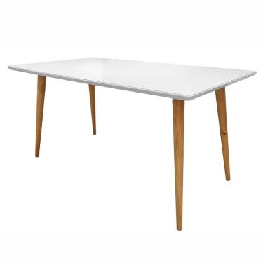 Imagem de Mesa De Jantar Retangular 160cm 6 Lugares Veneza C14 Branco