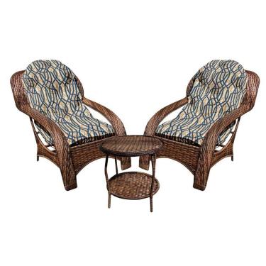 Imagem de Conjunto De 2 Poltronas + Mesa De Centro Corda Náutica