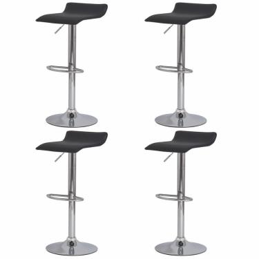 Imagem de Kit 4 Banquetas Giratórias Belo Horizonte Preta Preto